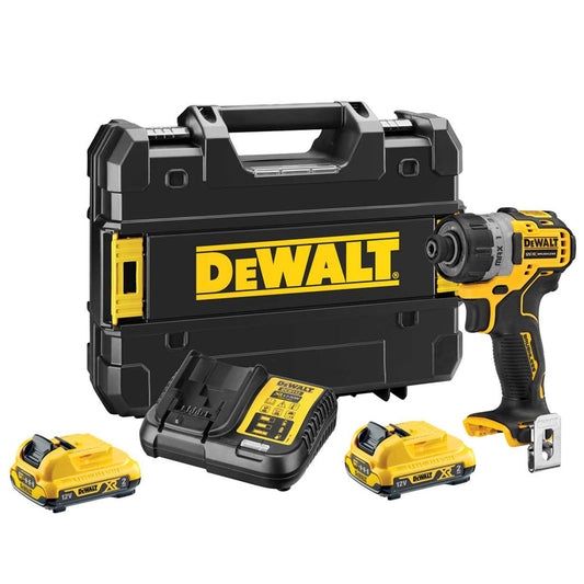 Dewalt DCF601D2 12V Brushless Sub Compact Screwdriver with 2 x 2.0Ah Batteries Charger & Case - MonkeyTools