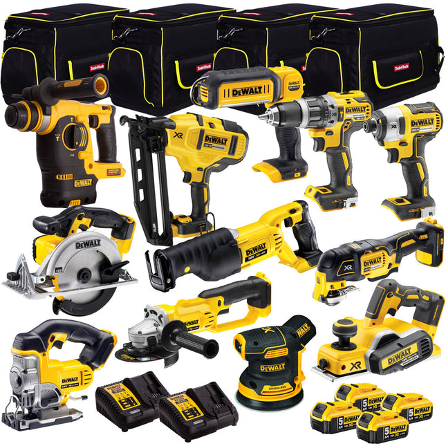 Dewalt 18V 12 Piece Power Tool Kit with 4 x 5.0Ah Batteries T4TKIT-848 - MonkeyTools