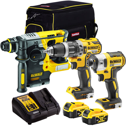 Dewalt 3 Piece 18V Li-ion Kit 2 x 5.0Ah Batteries & Charger T4TKIT-174 - MonkeyTools