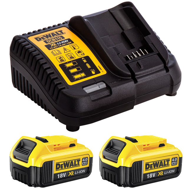 Dewalt DCB182 18V Li-ion 2 x 4.0Ah Batteries Twin Pack & Charger Kit - MonkeyTools