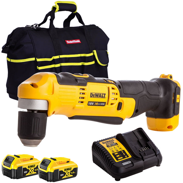 Dewalt DCD740N 18V Right Angle Drill with 2 x 5.0Ah Batteries & Charger in Bag - MonkeyTools