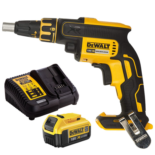 Dewalt DCF620N 18V Brushless Drywall Screwdriver with 1 x 4.0Ah Battery & Charger - MonkeyTools