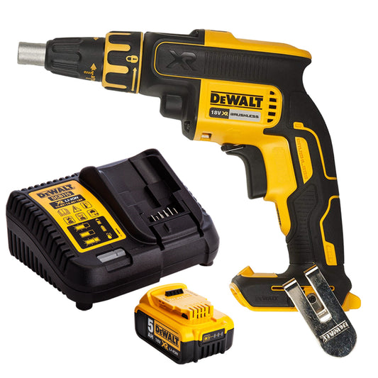 Dewalt DCF620N 18V Brushless Drywall Screwdriver with 1 x 5.0Ah Battery & Charger - MonkeyTools