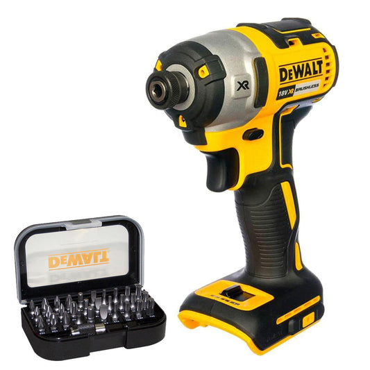 DeWalt DCF887N 18v Brushless Impact Driver with 31 Piece Screwdriver Bit Set & Holder - MonkeyTools