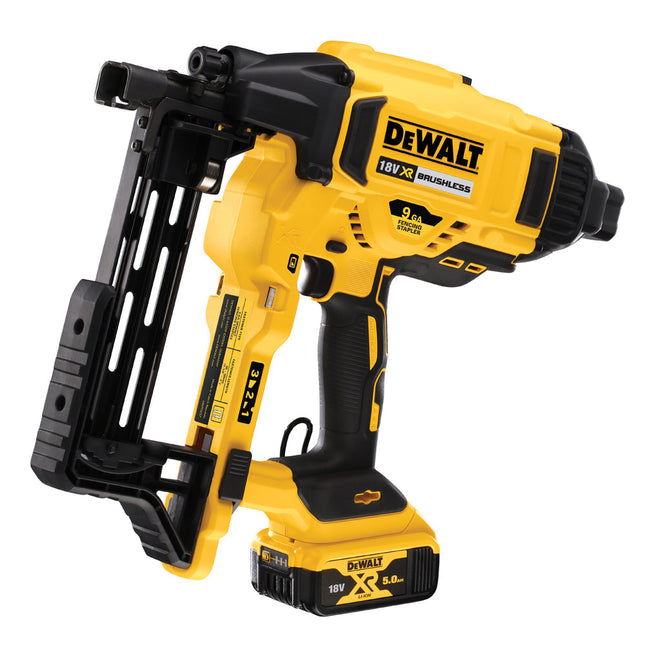Dewalt DCFS950P2 18V XR Brushless First Fix Fencing Stapler with 2 x 5.0Ah Battery & Charger In Case - MonkeyTools