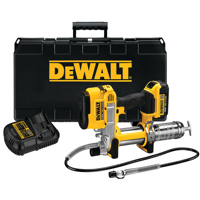 Dewalt DCGG571M1 18V XR Grease Gun With 1 x 4.0Ah Battery Charger - MonkeyTools