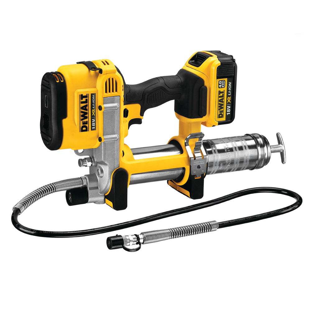 Dewalt DCGG571M1 18V XR Grease Gun With 1 x 4.0Ah Battery Charger - MonkeyTools