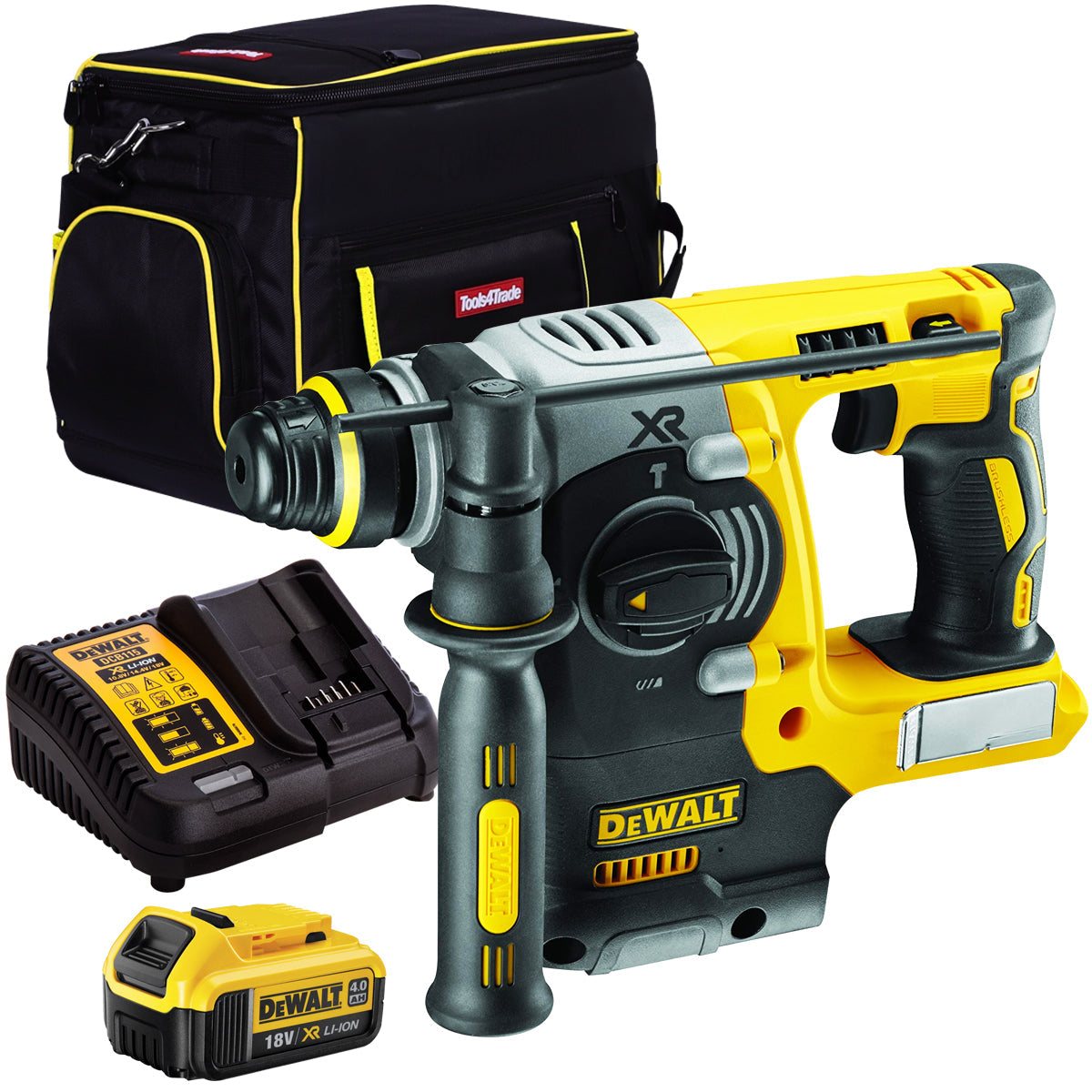 DeWalt DCH273N 18V Brushless SDS+ Hammer Drill with 1 x 4.0Ah Battery & Charger in Bag - MonkeyTools