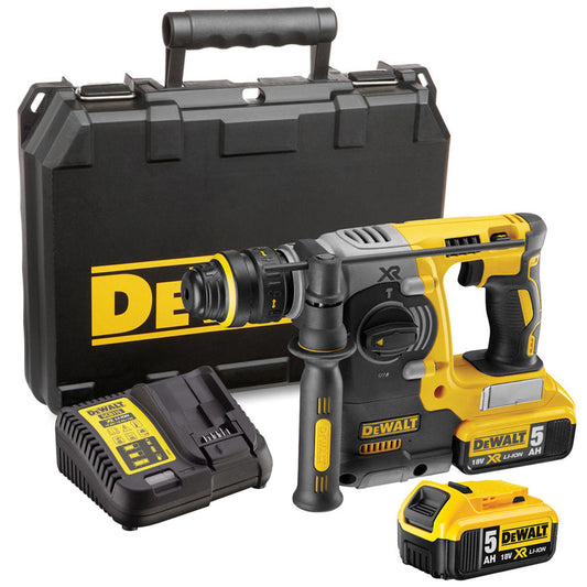 Dewalt DCH273P2 18V Brushless SDS+ Hammer Drill with 2 x 5.0Ah Batteries, Charger & Case - MonkeyTools