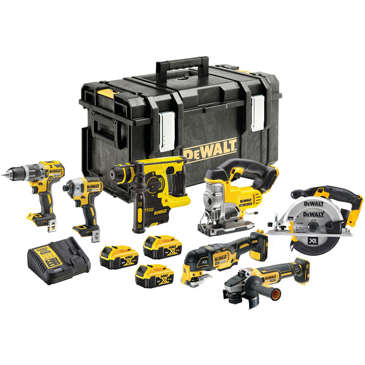 Dewalt DCK755PTX XR Li-Ion 18V 7 Piece Kit 3 x 5.0Ah Batteries - MonkeyTools