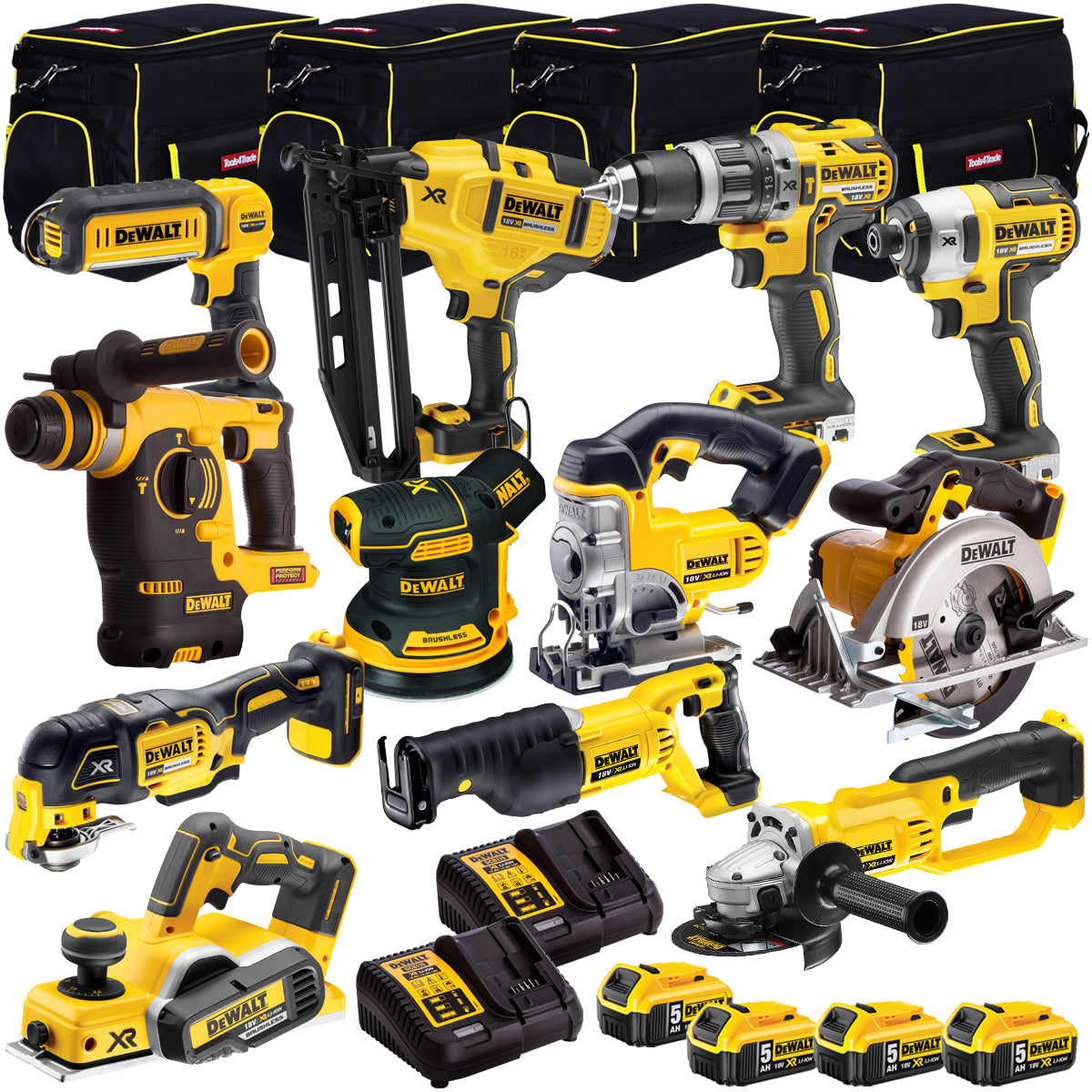 DeWalt DCKT4T12BP4 18V XR 12 Piece with 4 x 5.0Ah Li-ion KIT - MonkeyTools