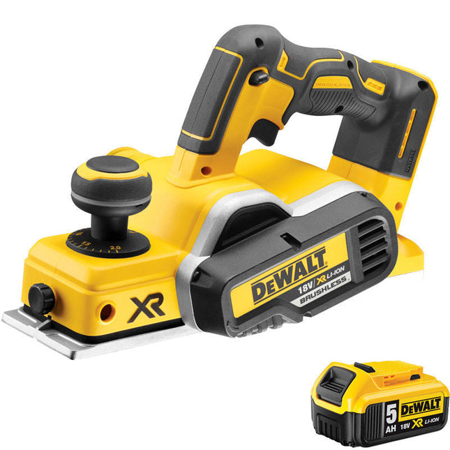 Dewalt DCP580N 18V Li-ion XR Brushless Planer With 1 x 5.0Ah Battery - MonkeyTools