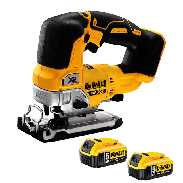 DeWalt DCS334N 18V Brushless Top Handle Jigsaw with 2 x 5.0Ah Batteries - MonkeyTools