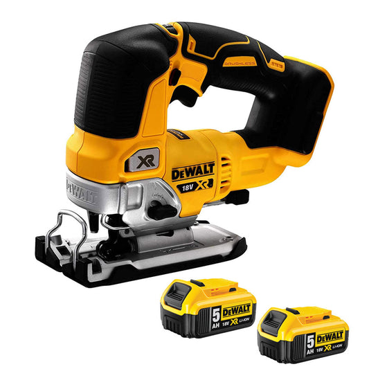 DeWalt DCS334N 18V Brushless Top Handle Jigsaw with 2 x 5.0Ah Batteries - MonkeyTools