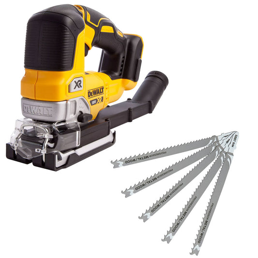 DeWalt DCS334N 18V Brushless Top Handle Jigsaw with HCS Progressor Tooth Jigsaw Blades - MonkeyTools