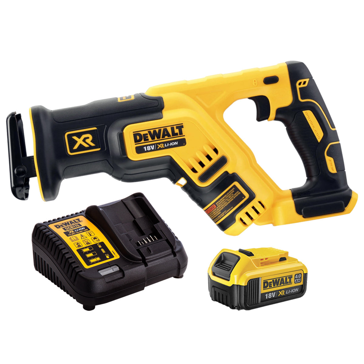 DeWalt DCS367N 18V Brushless Compact Reciprocating Saw with 1 x 4.0Ah Battery & Charger - MonkeyTools