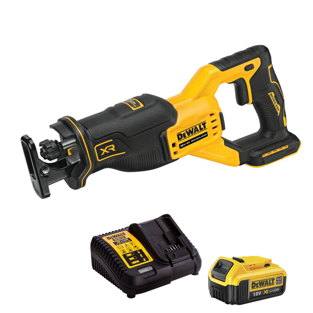Dewalt DCS382N 18V Brushless Reciprocating Saw with 1 x 4.0Ah Battery & Charger - MonkeyTools