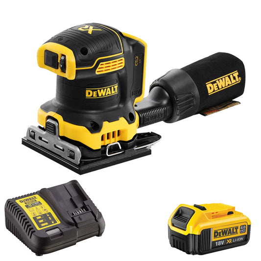 Dewalt DCW200N 18V Brushless 1/4 Sheet Palm Sander 1 x 4.0Ah Battery & Charger - MonkeyTools
