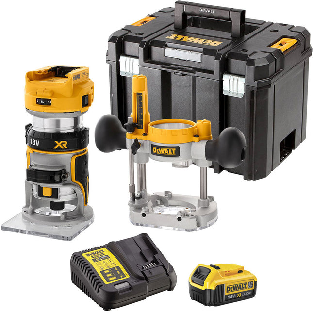 Dewalt DCW604NT 18V XR Brushless Router Trimmer with 1 x 4.0Ah Battery & Charger - MonkeyTools
