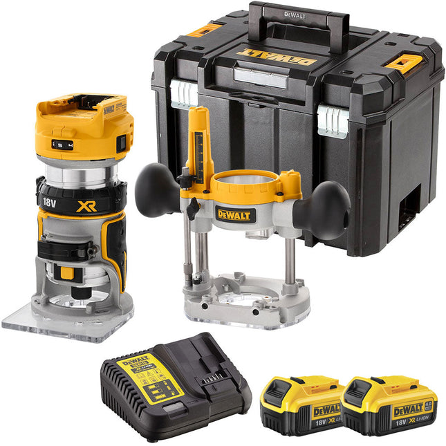 Dewalt DCW604NT 18V XR Brushless Router Trimmer with 2 x 4.0Ah Battery & Charger - MonkeyTools