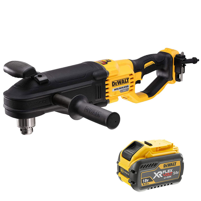 DeWalt DCD470N 54V XR Flexvolt Brushless Right Angled Core Drill with 1 x 9.0Ah Battery - MonkeyTools