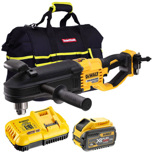 DeWalt DCD470N 54V XR Flexvolt Brushless Right Angled Core Drill with 1 x 9.0Ah Battery Charger & Bag - MonkeyTools