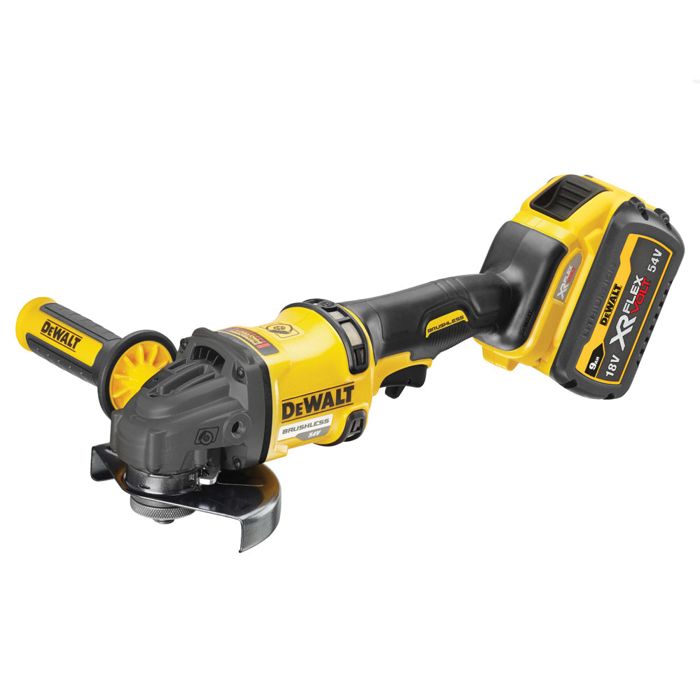 Dewalt DCG418X2 54V FlexVolt 125mm Angle Grinder with 2 x 9.0Ah Battery Charger & Case - MonkeyTools