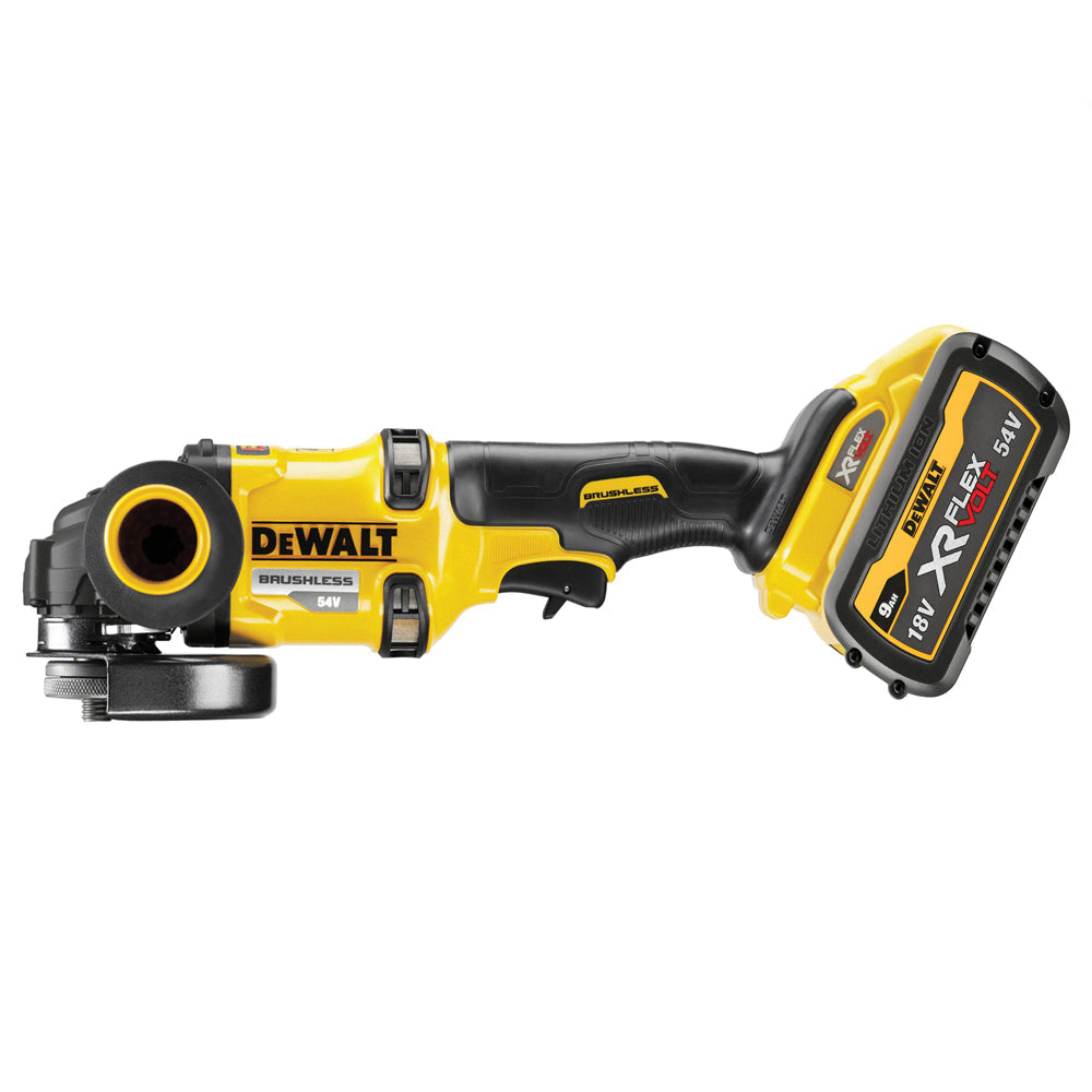 Dewalt DCG418X2 54V FlexVolt 125mm Angle Grinder with 2 x 9.0Ah Battery Charger & Case - MonkeyTools