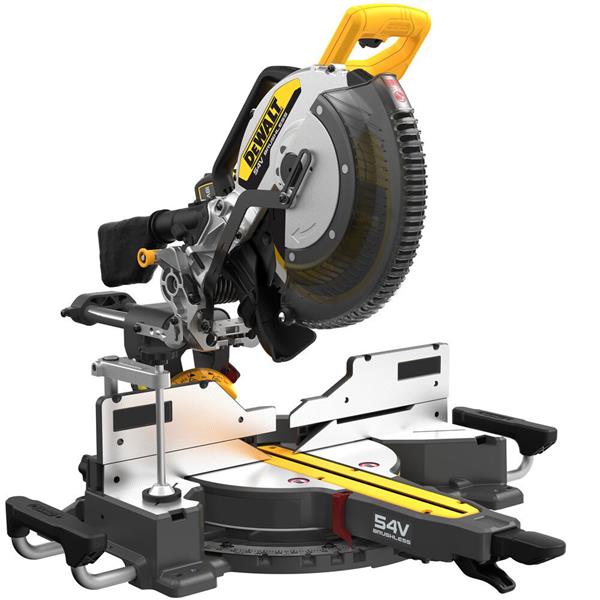 Dewalt DCS781X2 54V XR FlexVolt 305mm Crosscut Sliding Mitre Saw With 2 x 9.0Ah/3.0Ah Batteries Charger - MonkeyTools