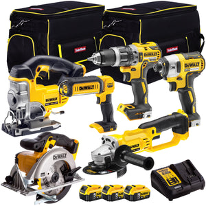 DeWalt 18V Li-Ion 6 Piece Combo Kit with 3 x 5.0AH Batteries & Charger in Bag - MonkeyTools