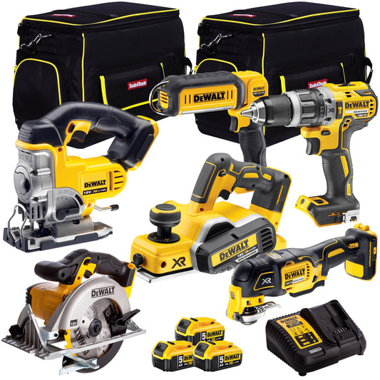 Dewalt DCK665P3TB 18V 6 Piece Combo Kit with 3 x 5.0Ah Batteries Charger & Bag - MonkeyTools