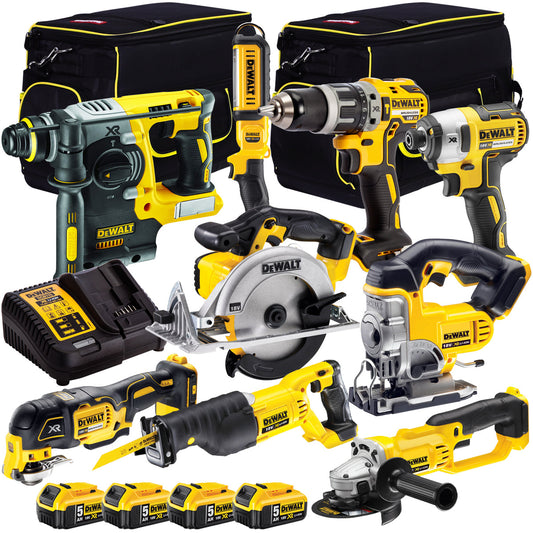 DeWalt DCKT4T9AP4 18v XR Li-ion 9pc 4 x 5.0Ah Batteries & Bag Kit - MonkeyTools