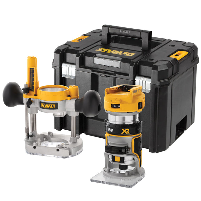 Dewalt DCW604NT 18V XR Brushless 1/4in Twin Base Router Trimmer Body Only - MonkeyTools