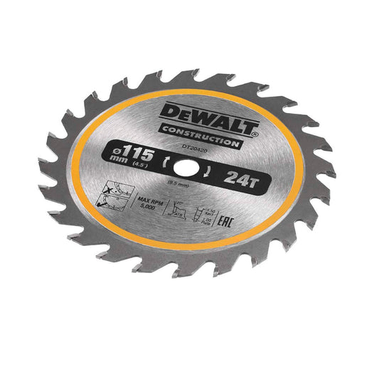 Dewalt 115mm 24T TCT Circular Saw Blade DT20420 - MonkeyTools