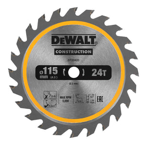 Dewalt 115mm 24T TCT Circular Saw Blade DT20420 - MonkeyTools
