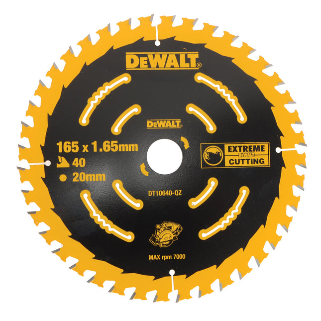 DeWalt 165mm 40T Extreme Framing Circular Saw Blade DT10640-QZ - MonkeyTools