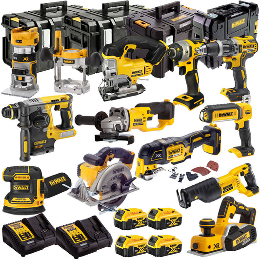 Dewalt 18V 12 Piece Power Tool Kit with 4 x 5.0Ah Batteries T4TKIT-4825 - MonkeyTools