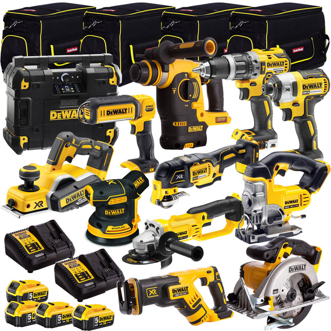 Dewalt 18V 12 Piece Power Tool Kit with 4 x 5.0Ah Batteries T4TKIT-8146 - MonkeyTools