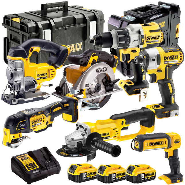 Dewalt 18V 7 Piece Power Tool Kit with 3 x 5.0Ah Batteries T4TKIT-845 - MonkeyTools