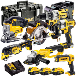Dewalt 18V 7 Piece Power Tool Kit with 3 x 5.0Ah Batteries T4TKIT-845 - MonkeyTools