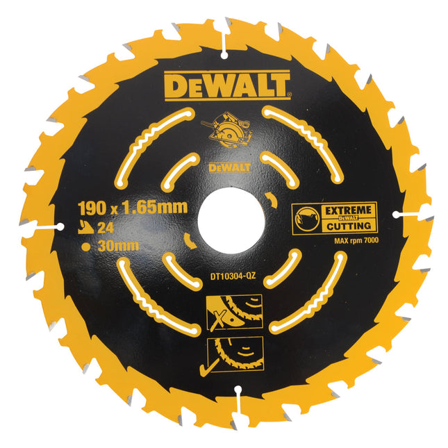 DeWalt 190mm 24T Extreme Framing Circular Saw Blade DT10304-QZ - MonkeyTools