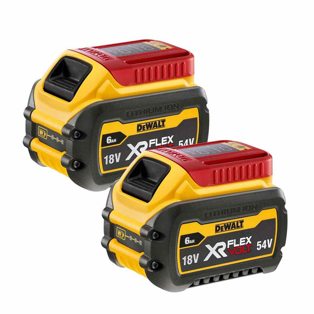 DeWalt DCB546 18V/54V 6.0 / 2.0Ah Li-ion FlexVolt XR Slide Battery Twin Pack - MonkeyTools