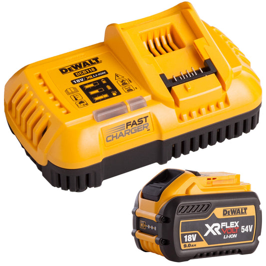 Dewalt DCB547 18v / 54v XR Flexvolt 9.0Ah Battery with Fast Charger - MonkeyTools