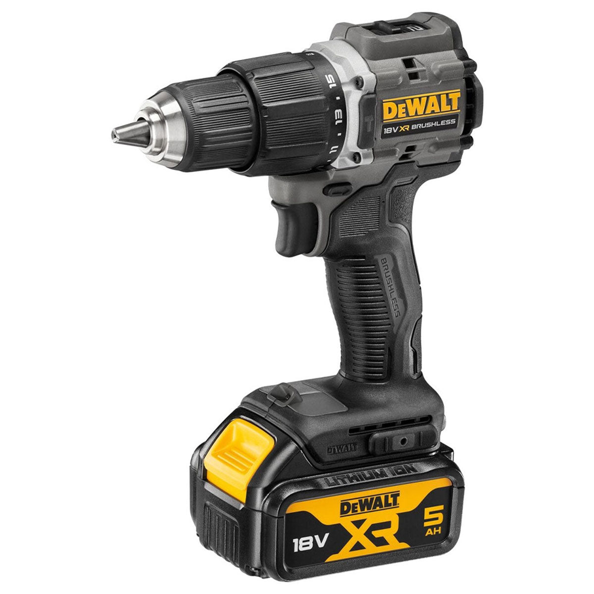 Dewalt DCD100P2T-GB 18V XR Brushless Combi Drill with 2 x 5.0Ah Batteries, Charger, TSTAK Case & Bit Set 25 Piece - MonkeyTools