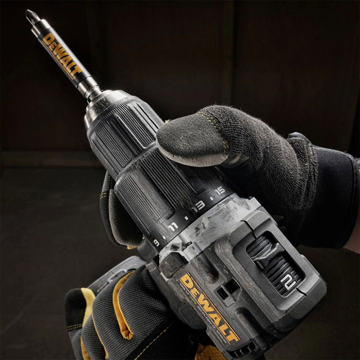 Dewalt DCD100P2T-GB 18V XR Brushless Combi Drill with 2 x 5.0Ah Batteries, Charger, TSTAK Case & Bit Set 25 Piece - MonkeyTools