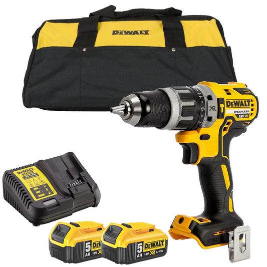 Dewalt DCD796P2B 18V Li-Ion XR Brushless Combi Drill Kit 2 x 5.0Ah Batteries - MonkeyTools