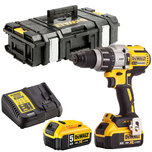 Dewalt DCD996N 18V Brushless Combi Drill with 2 x 5.0Ah Battery Charger & Case - MonkeyTools