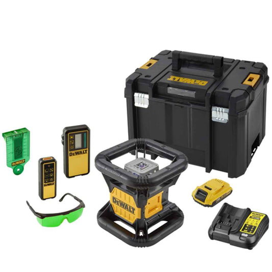 Dewalt DCE079D1G 18V Green Rotary Laser Kit with 1 x 2.0Ah Battery - MonkeyTools