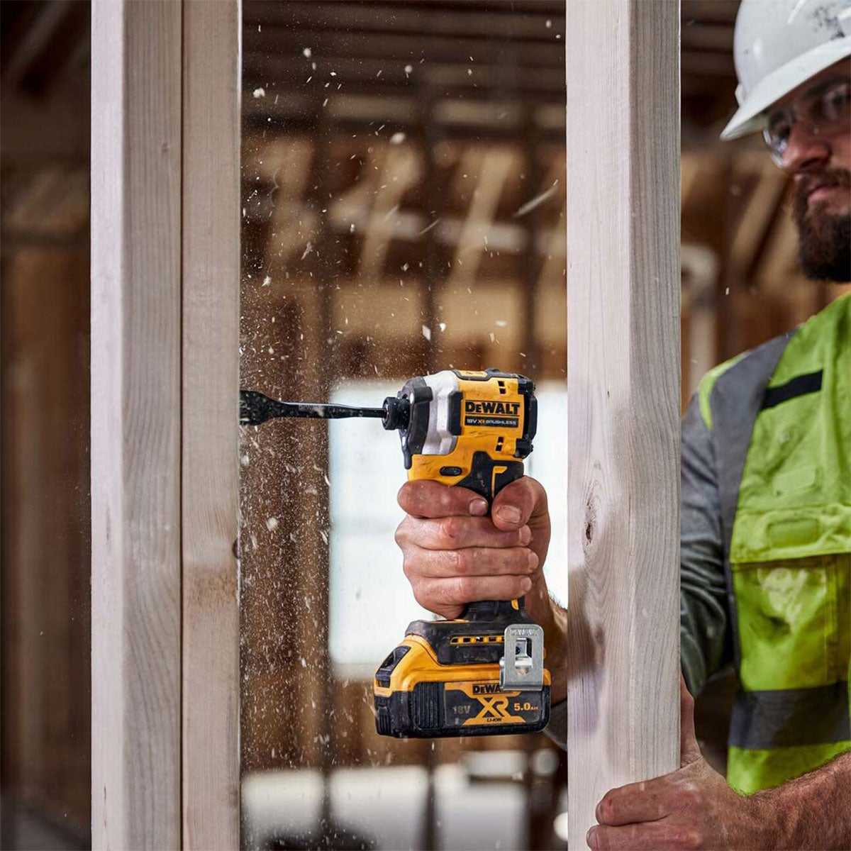 Dewalt DCF850NT 18V XR Brushless Impact Driver with 1 x 5.0Ah Battery Charger & Case - MonkeyTools