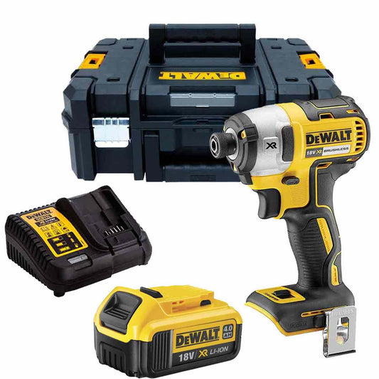 Dewalt DCF887N 18V Brushless Impact Driver with 1 x 4.0Ah Batteries & Charger in TSTAK - MonkeyTools